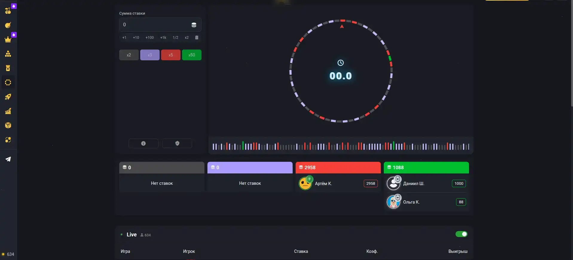 Интерфейс игрового зала казино Лутран с множеством слотов